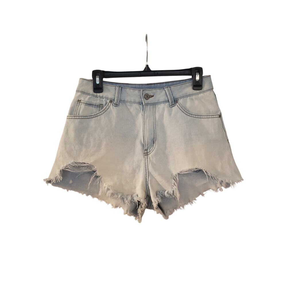 Rewash Jean Shorts Super High Rise Wedge Vintage Revival Distressed size 10/11
